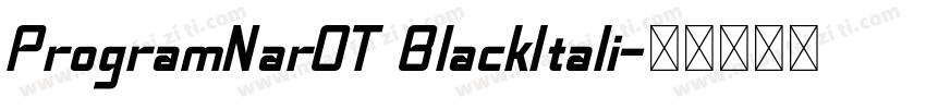 ProgramNarOT BlackItali字体转换